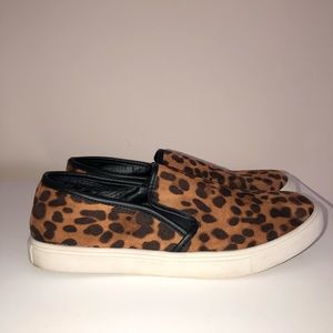 Cheetah print slip-ons!